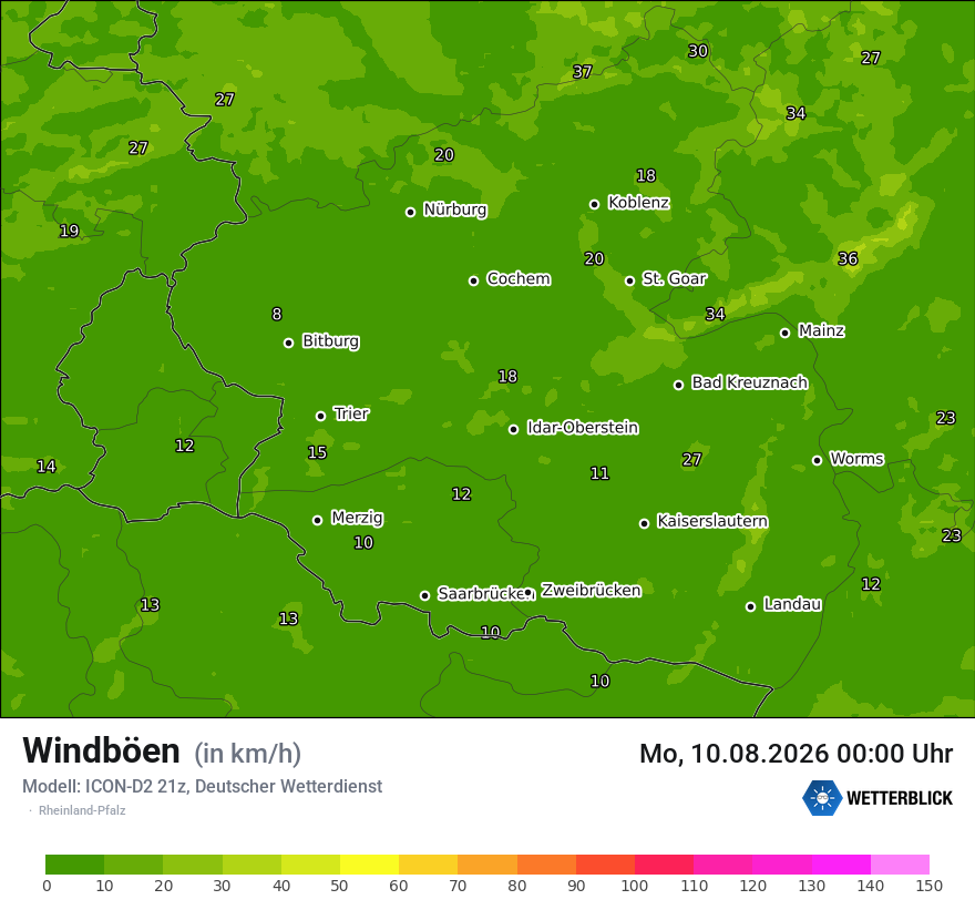 Maximale Windböen