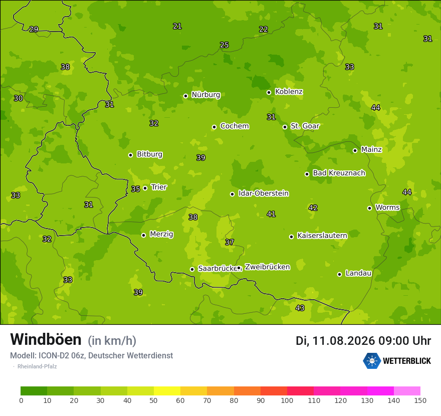 Maximale Windböen