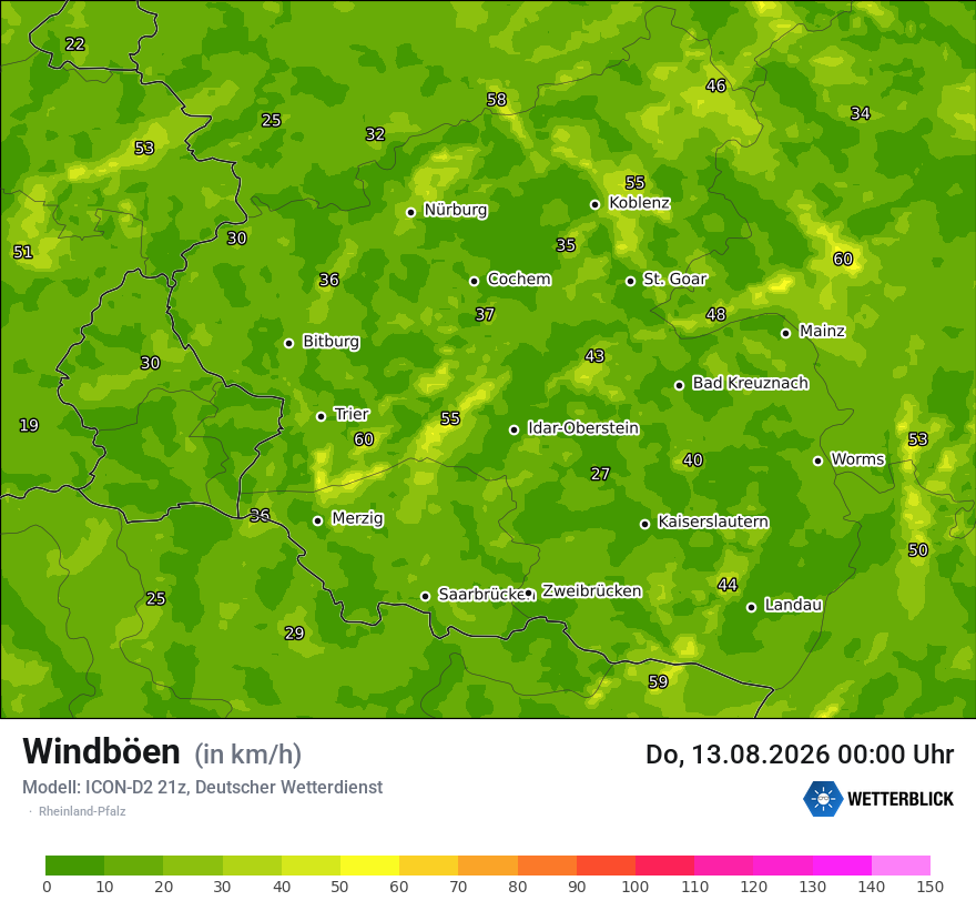 Maximale Windböen