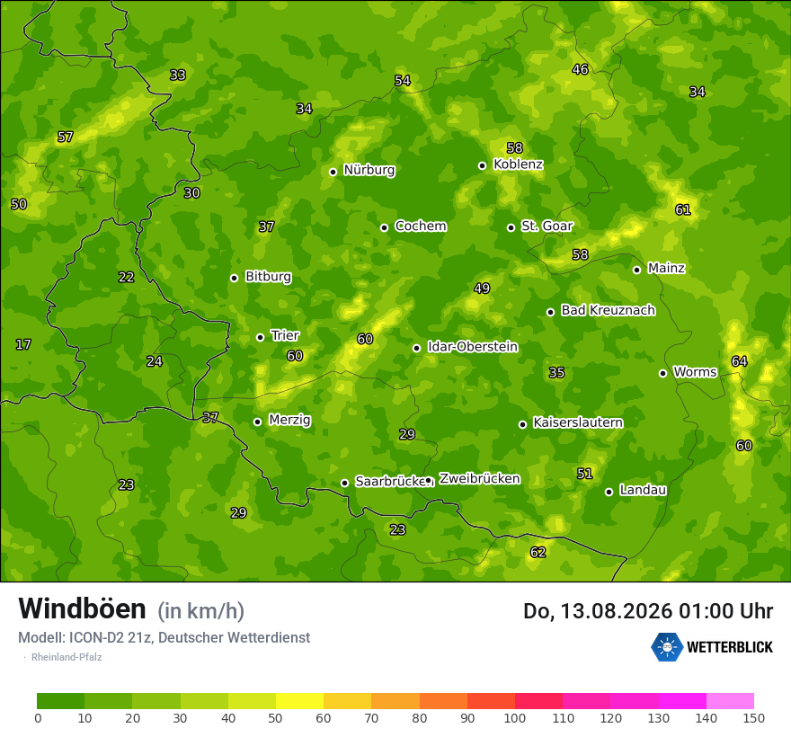 Maximale Windböen