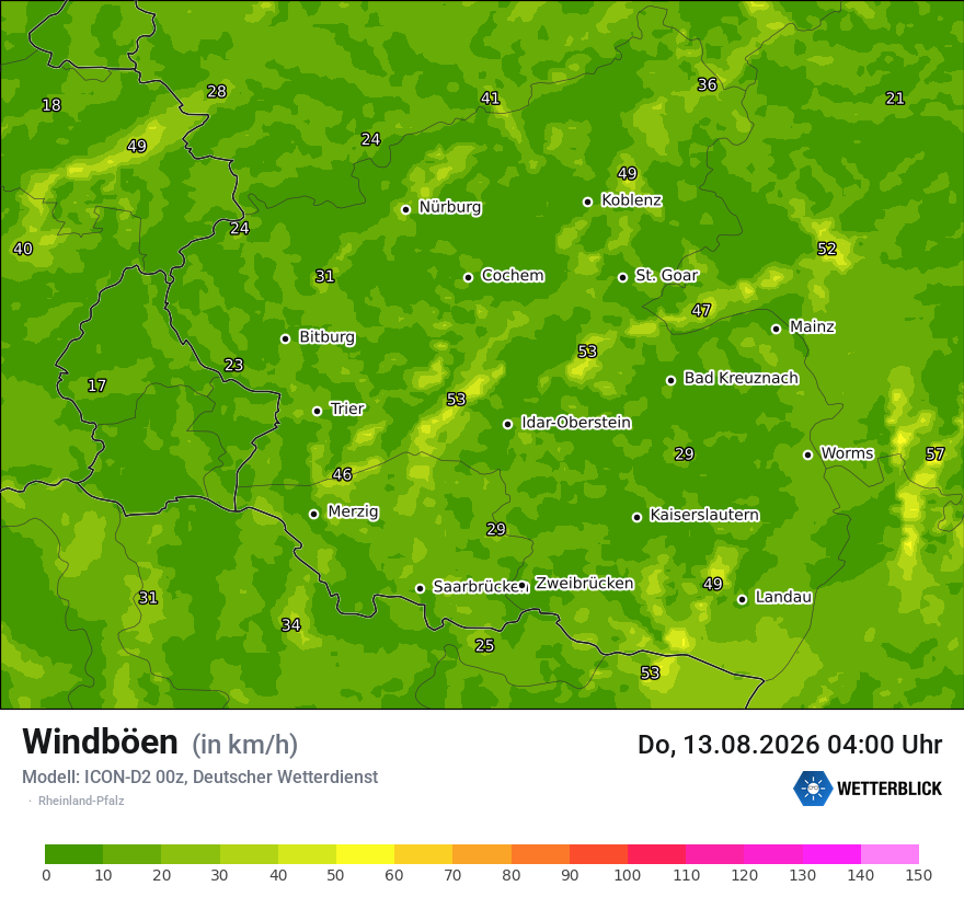 Maximale Windböen