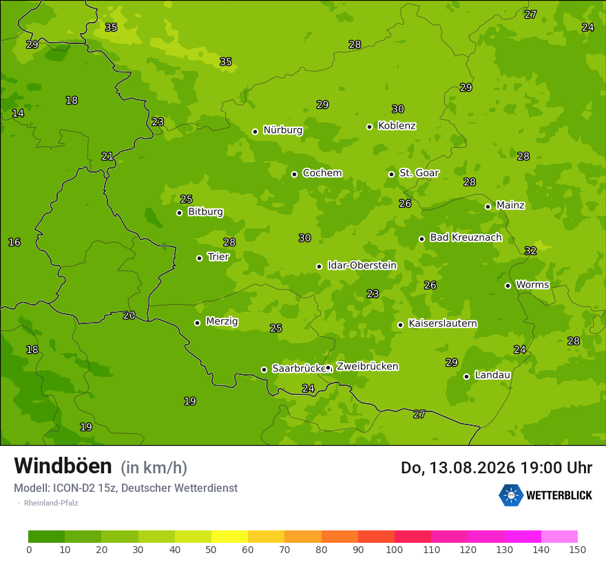 Maximale Windböen