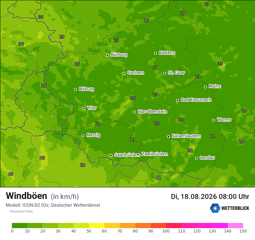 Maximale Windböen