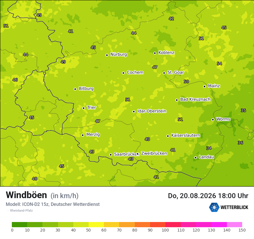 Maximale Windböen