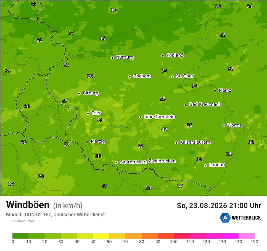 Maximale Windböen