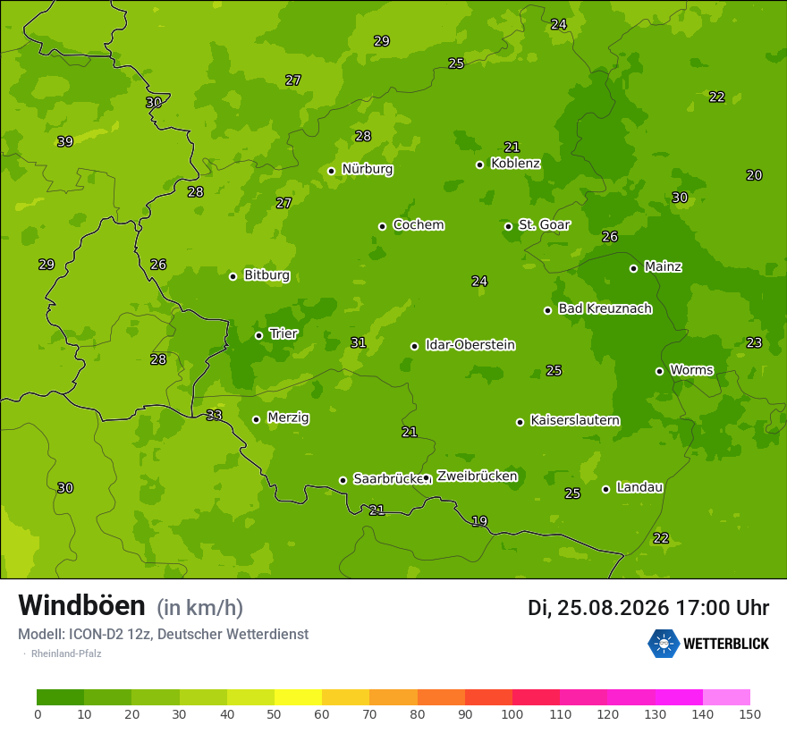 Maximale Windböen