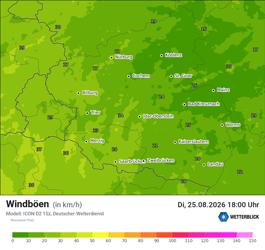 Maximale Windböen