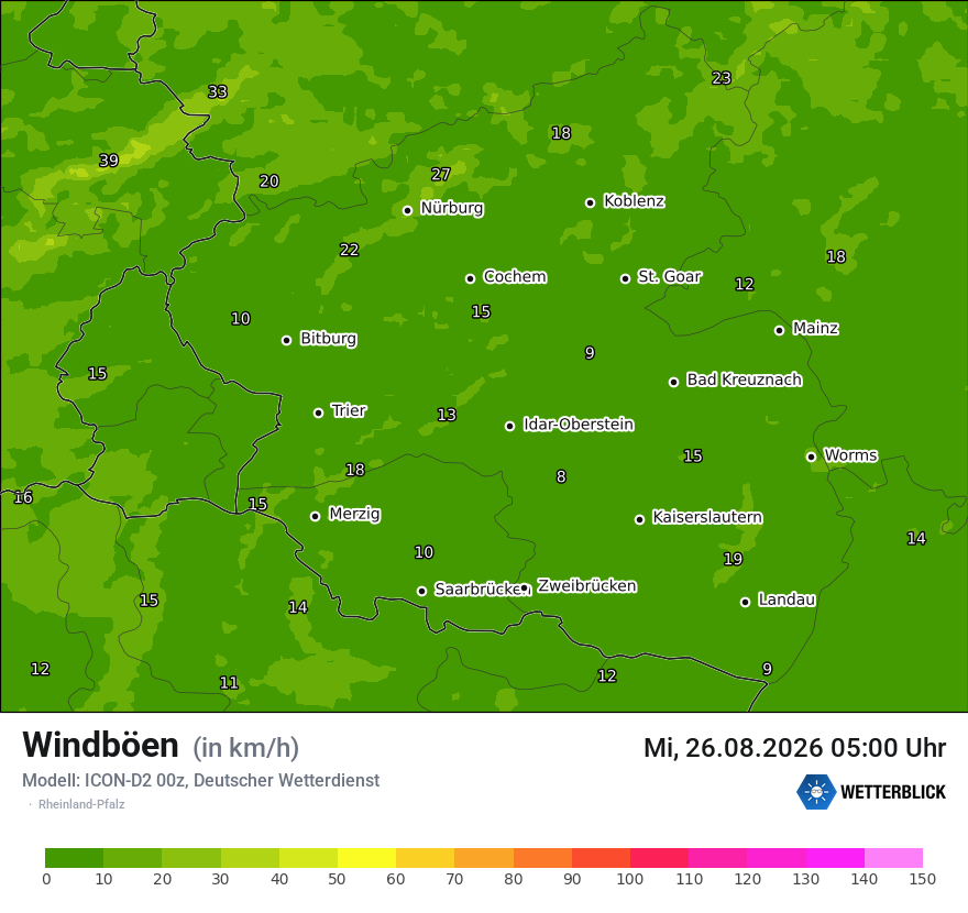 Maximale Windböen