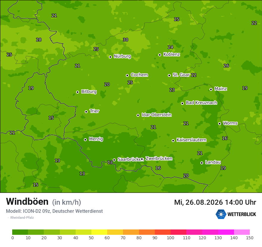 Maximale Windböen