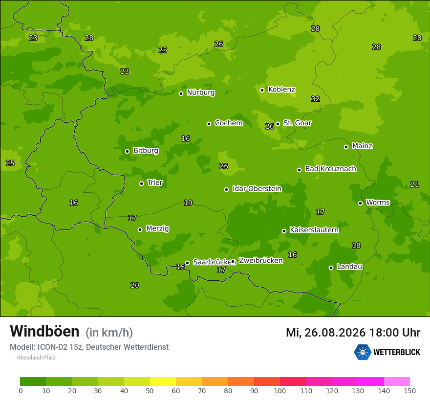 Maximale Windböen