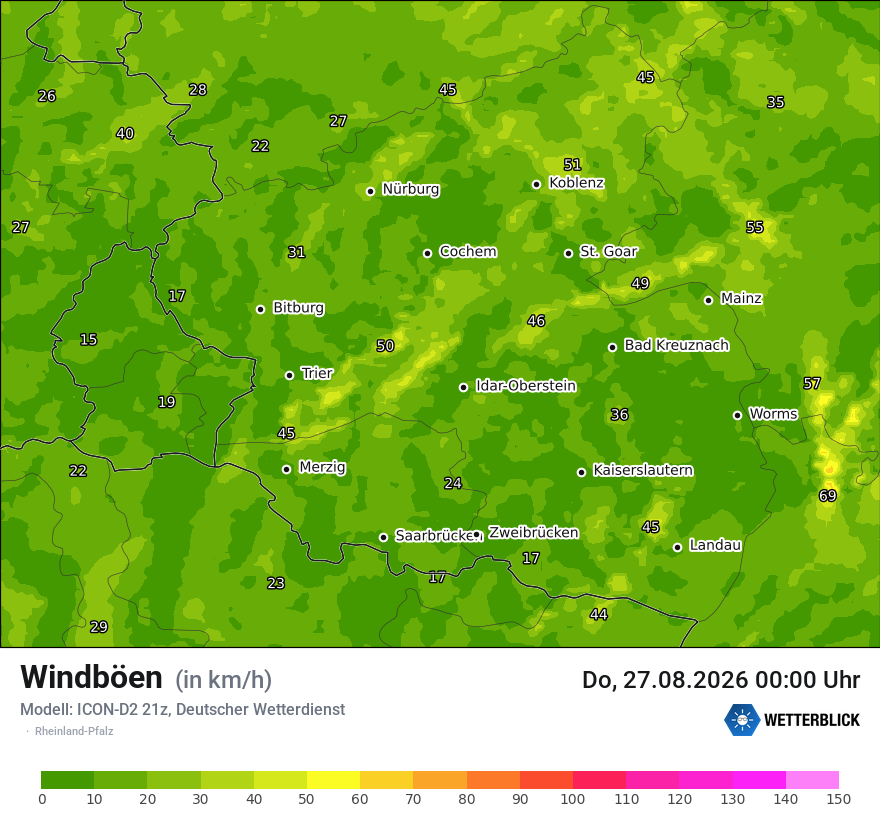 Maximale Windböen
