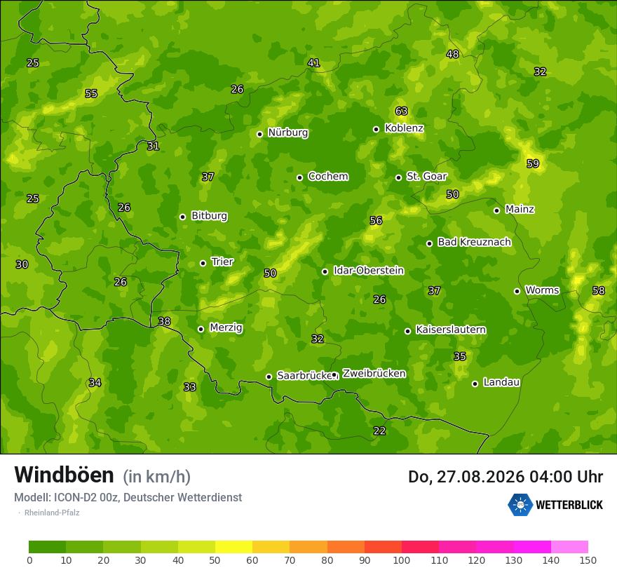 Maximale Windböen