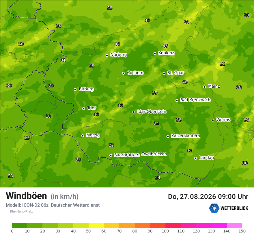Maximale Windböen