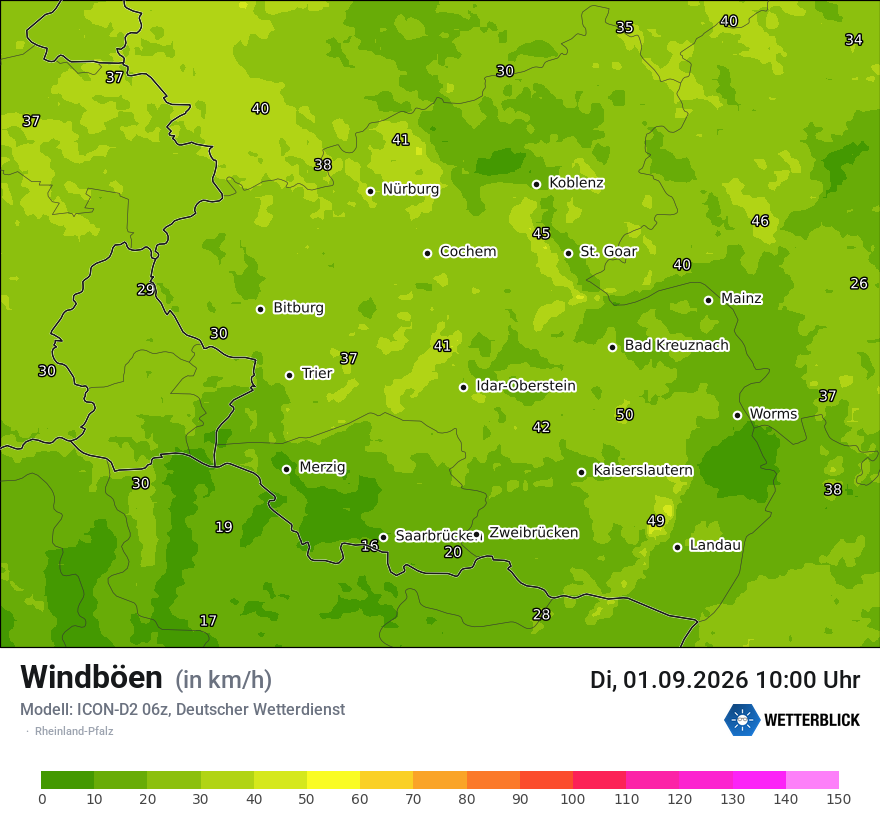 Maximale Windböen