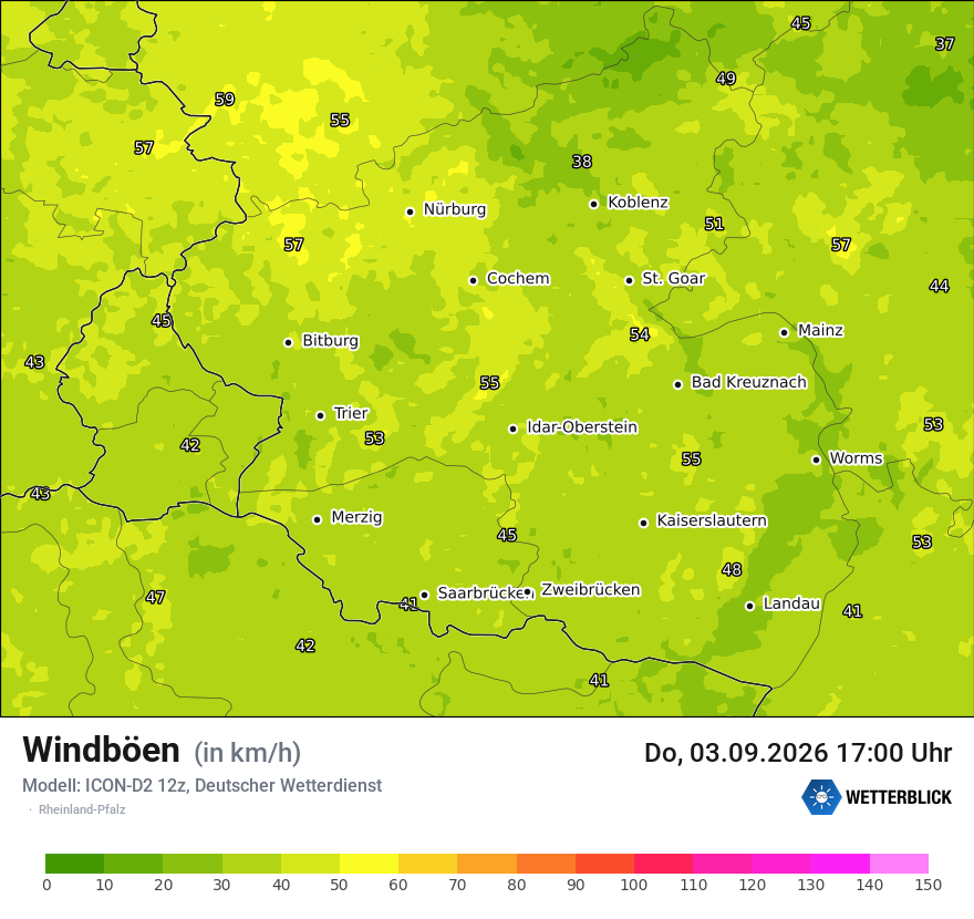 Maximale Windböen