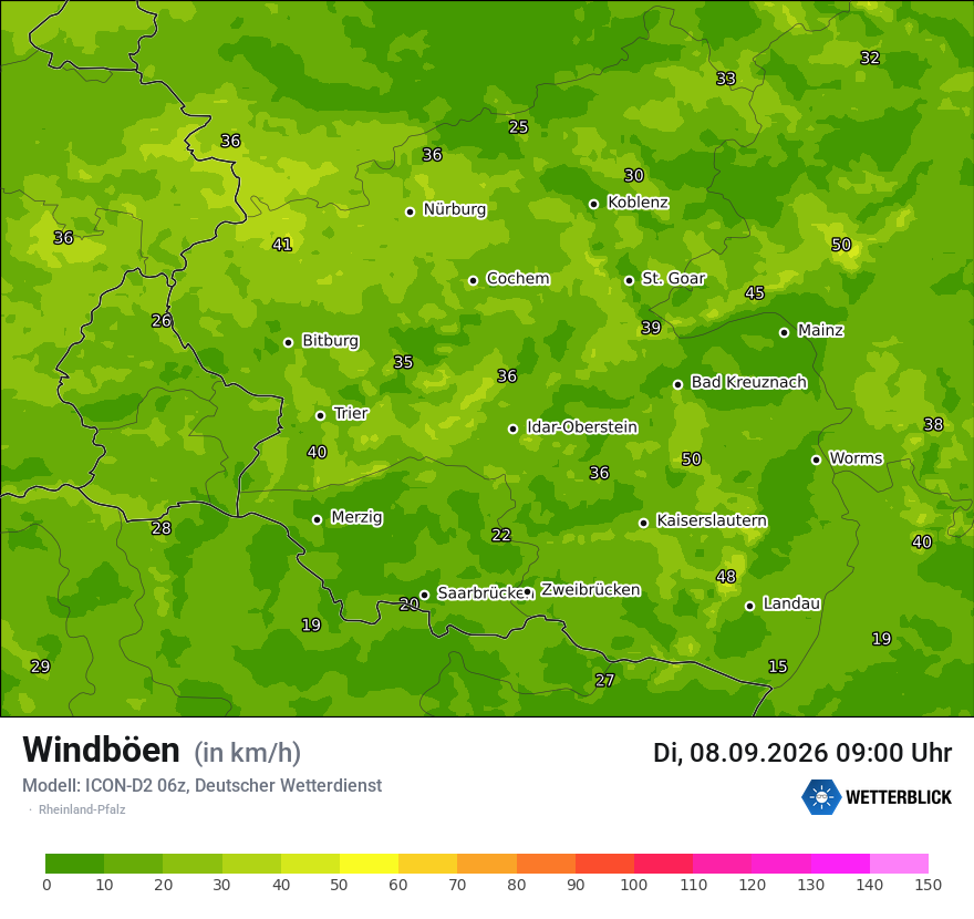 Maximale Windböen
