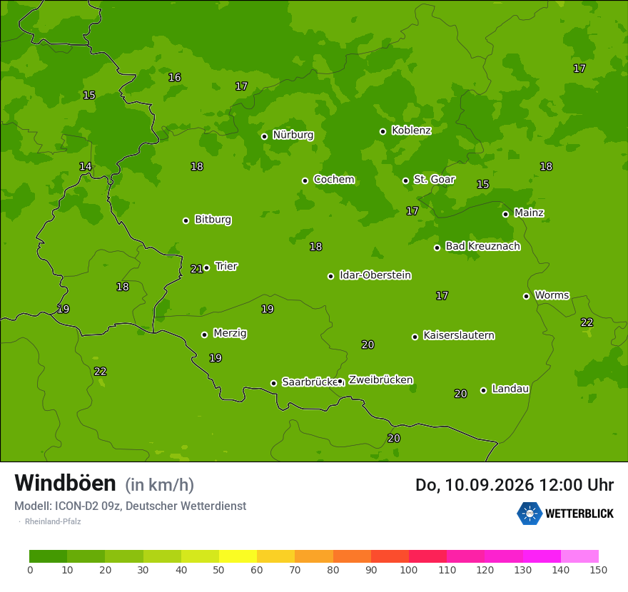 Maximale Windböen