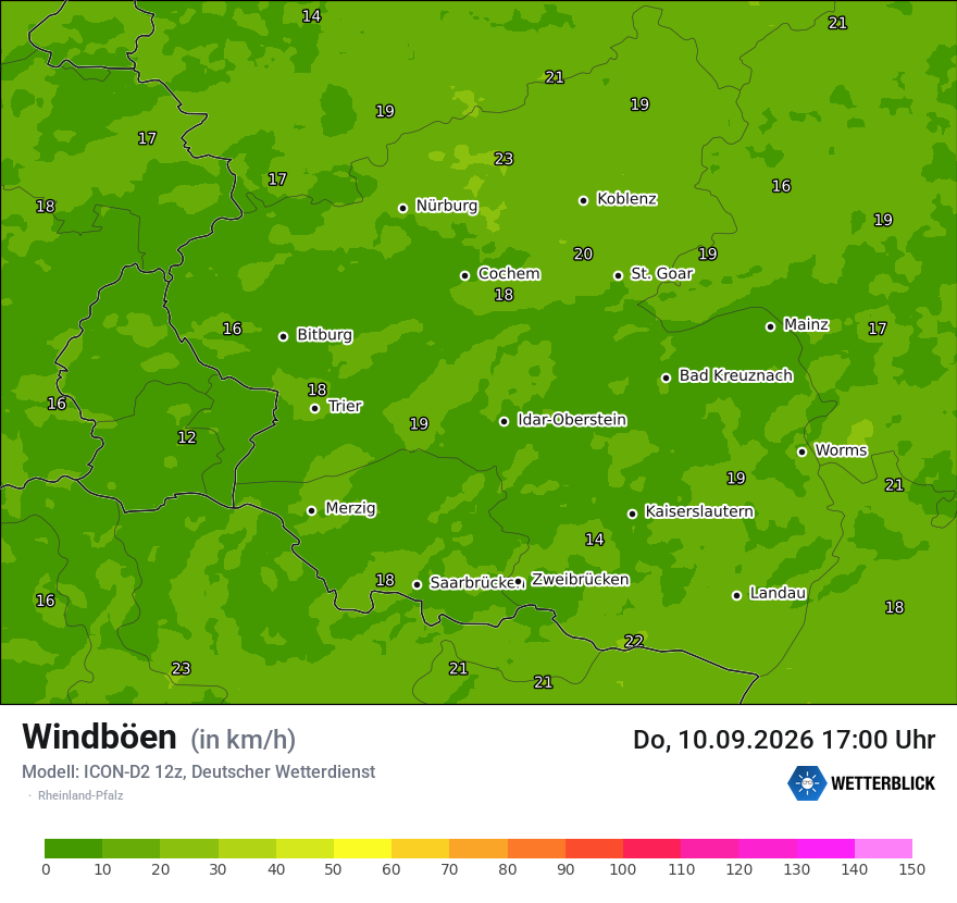 Maximale Windböen