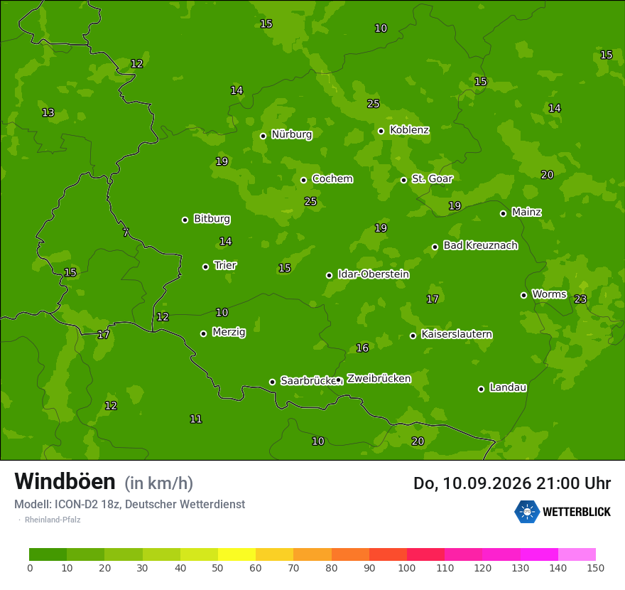 Maximale Windböen