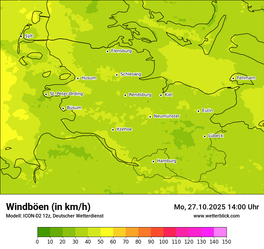 Modellkarten Windgeschwindigkeit Modellkarten Windgeschwindigkeit