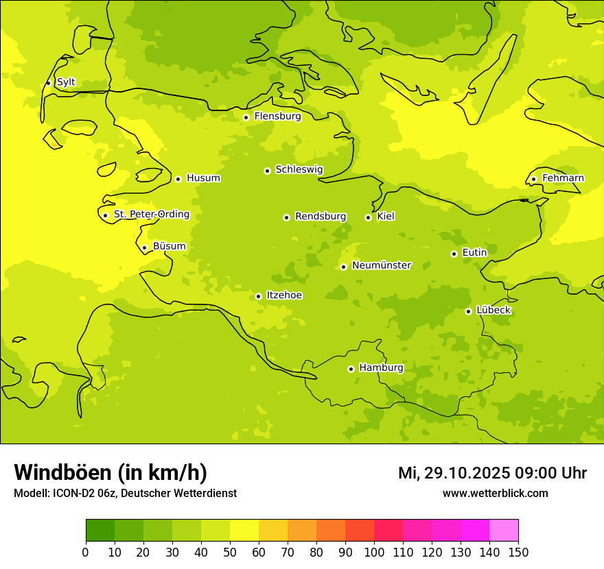 Modellkarten Windgeschwindigkeit Modellkarten Windgeschwindigkeit