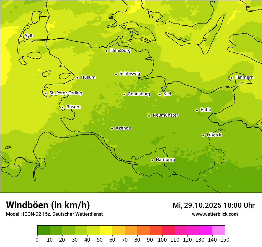 Modellkarten Windgeschwindigkeit Modellkarten Windgeschwindigkeit