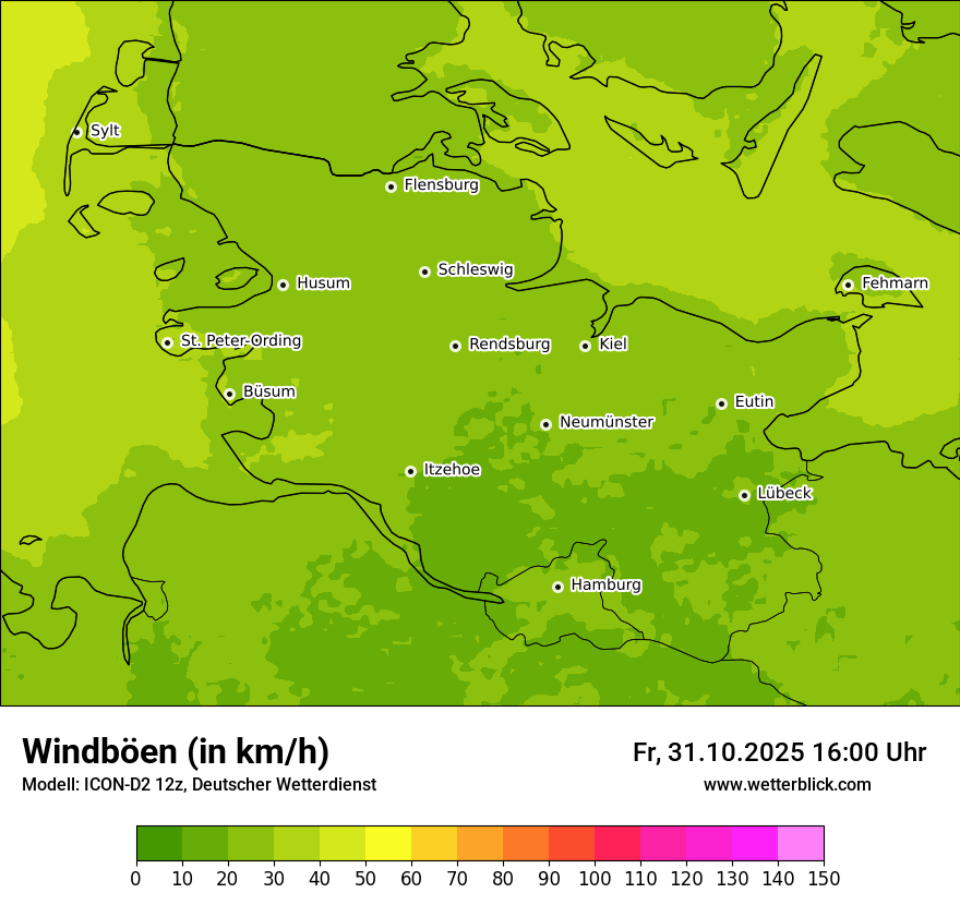 Modellkarten Windgeschwindigkeit Modellkarten Windgeschwindigkeit