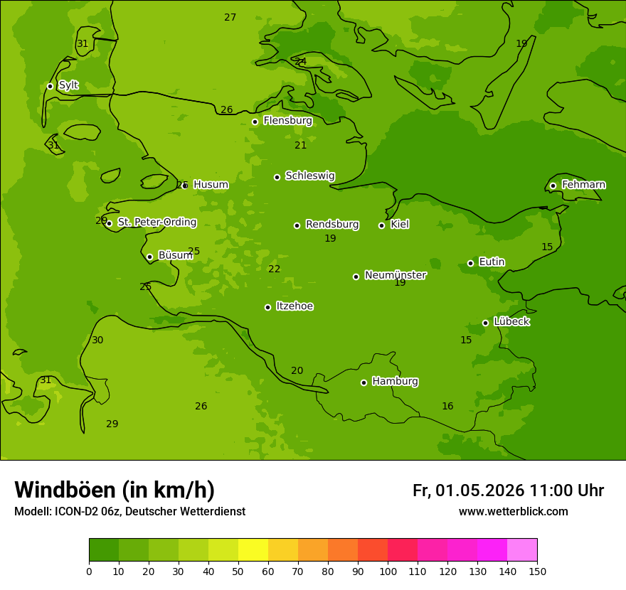 Maximale Windböen
