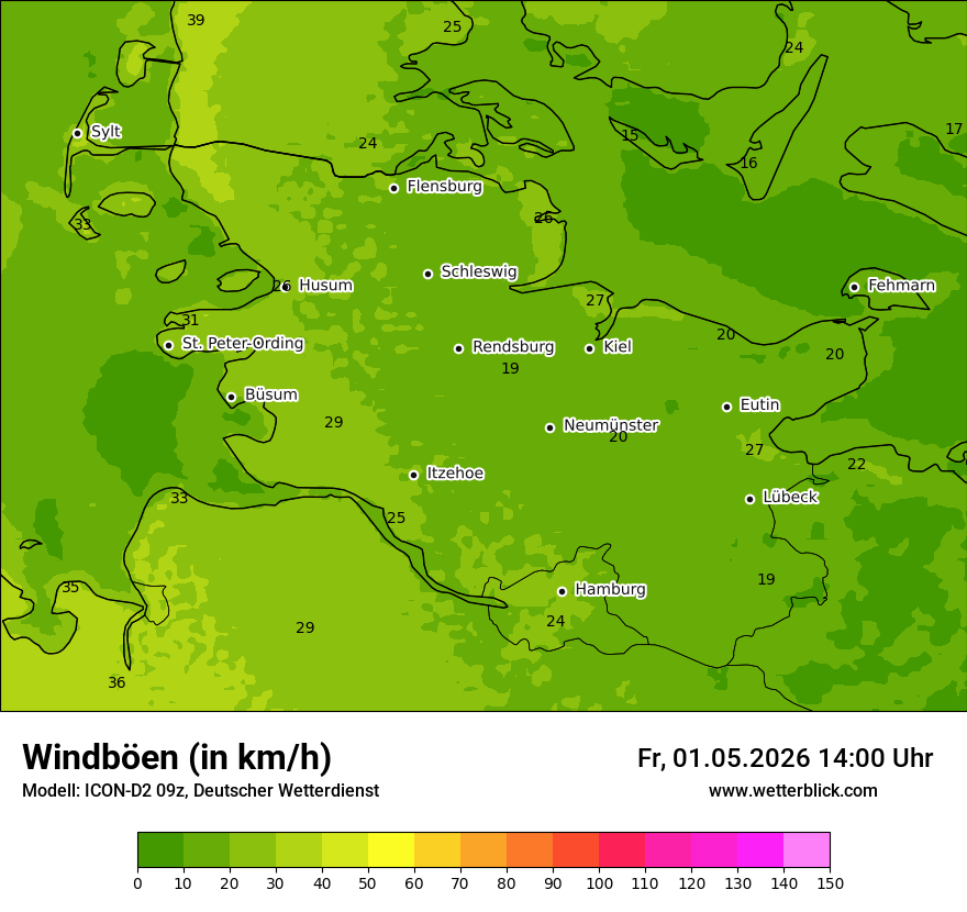 Maximale Windböen