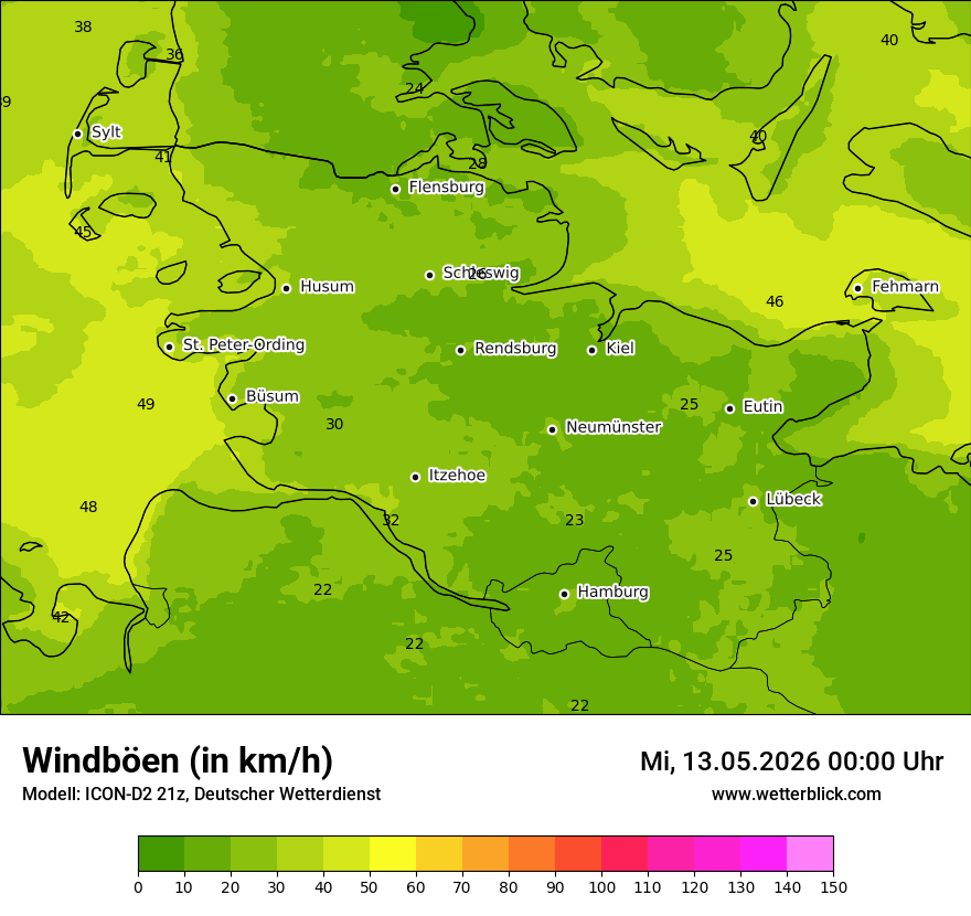 Maximale Windböen