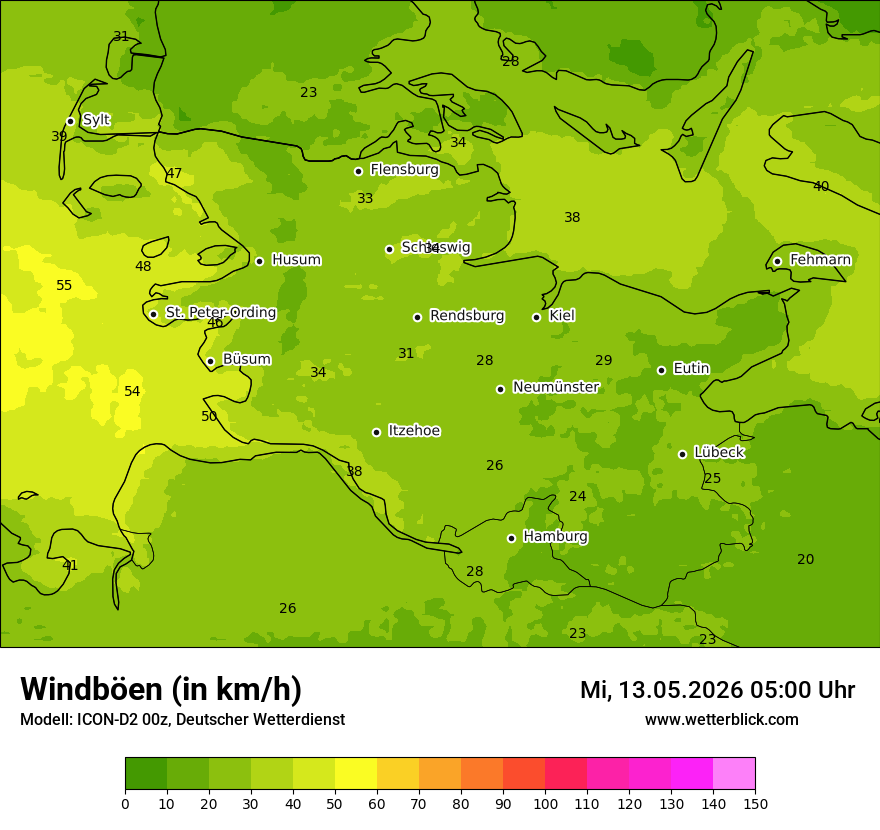 Maximale Windböen