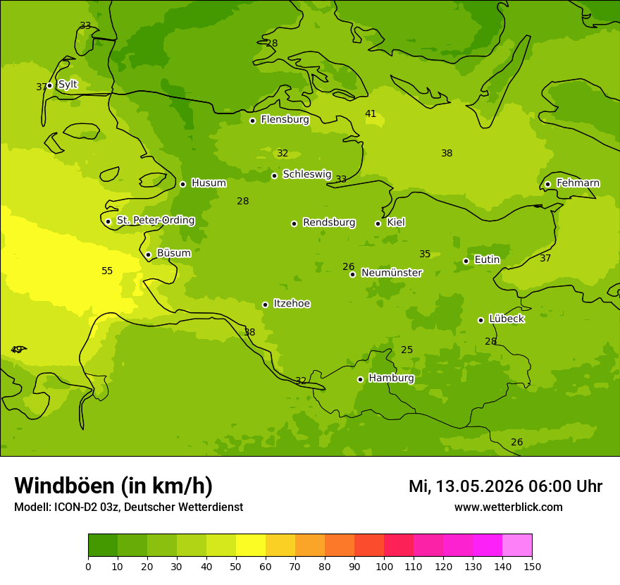 Maximale Windböen