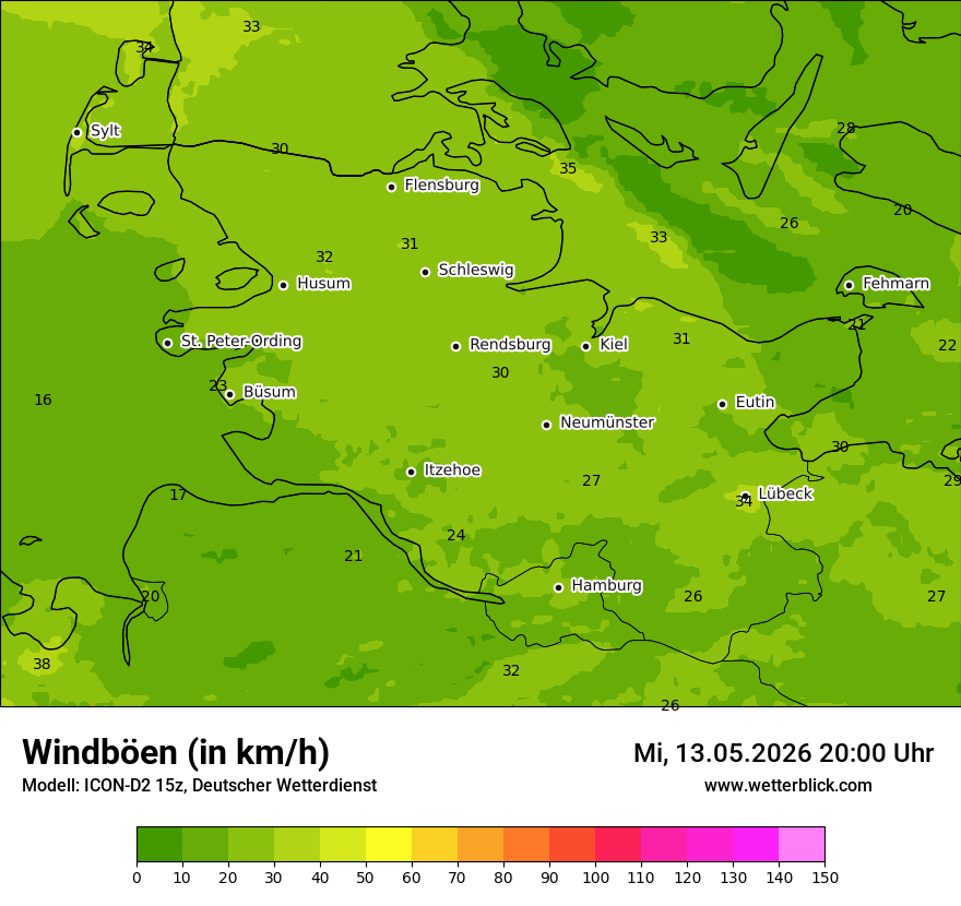 Maximale Windböen