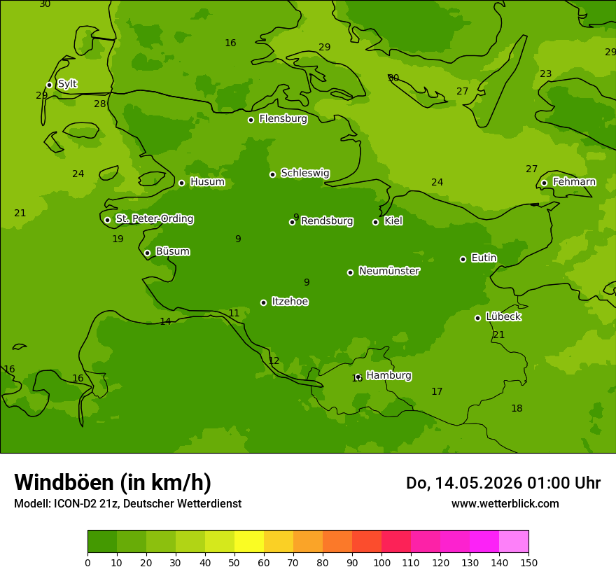 Maximale Windböen