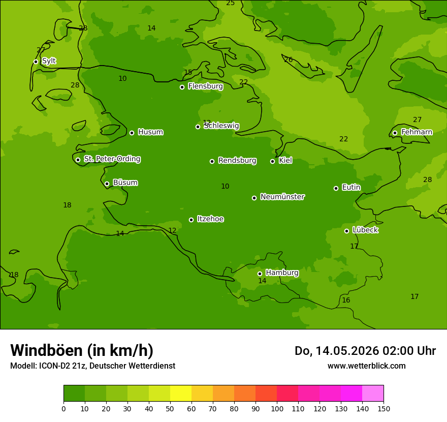 Maximale Windböen