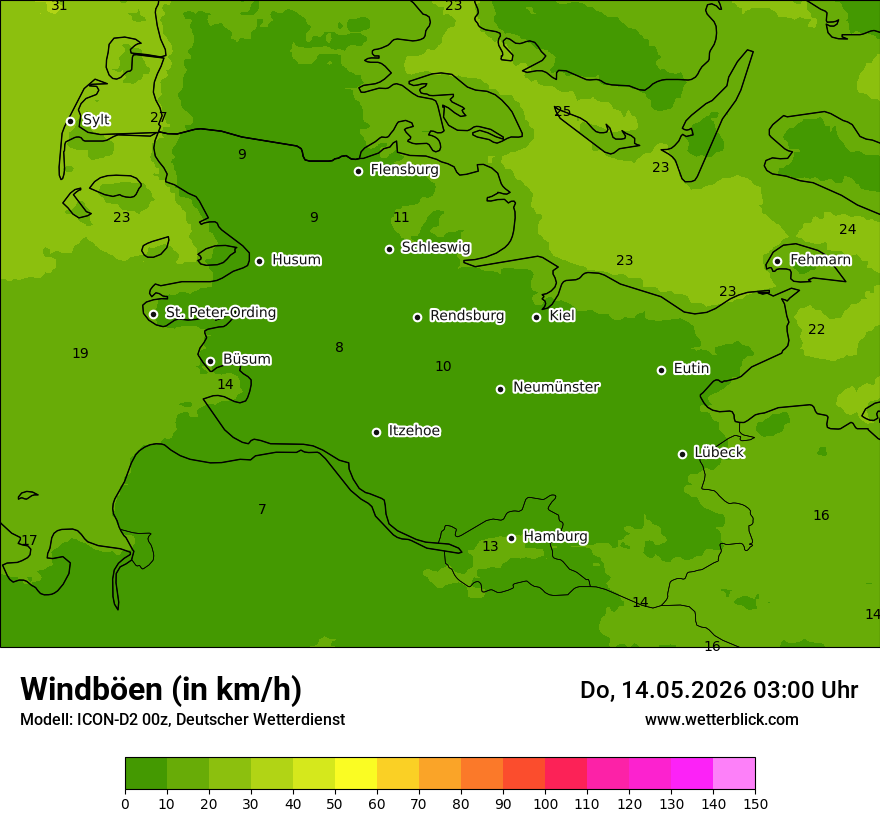 Maximale Windböen