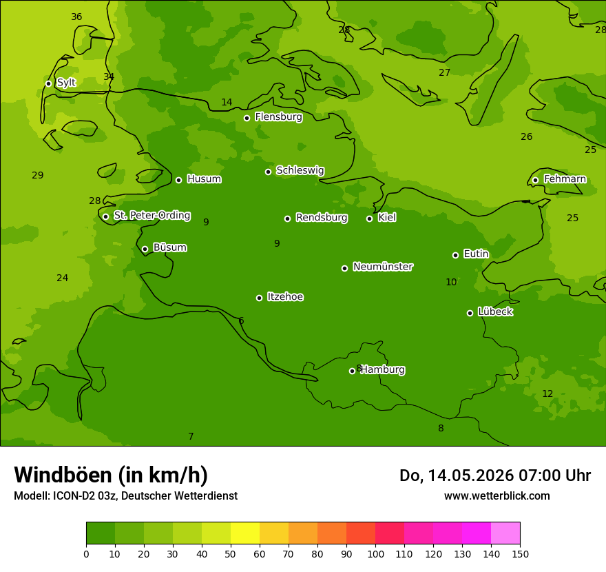 Maximale Windböen
