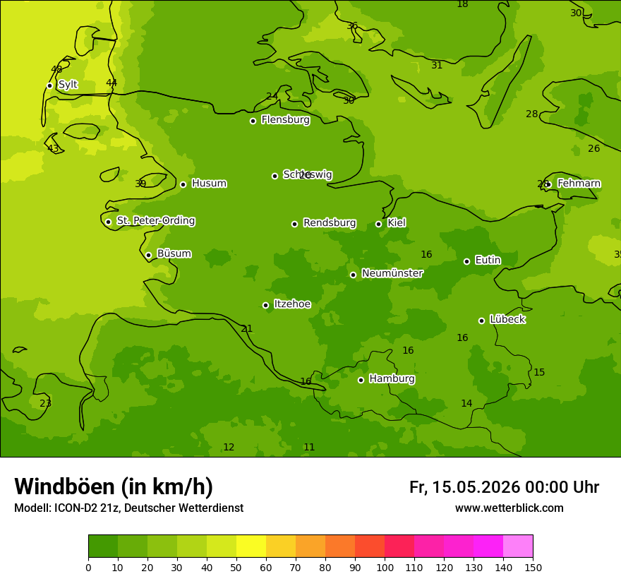 Maximale Windböen
