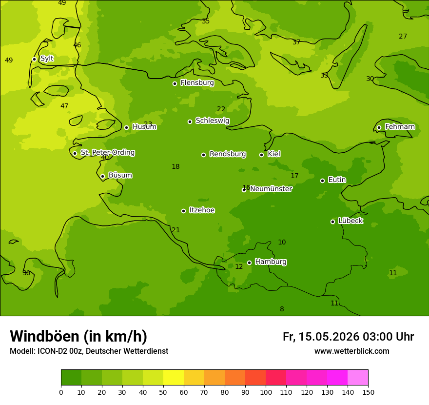 Maximale Windböen