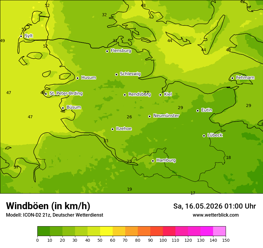 Maximale Windböen
