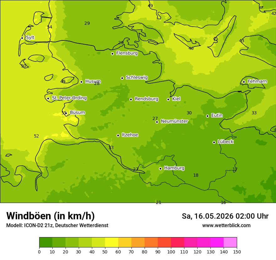 Maximale Windböen