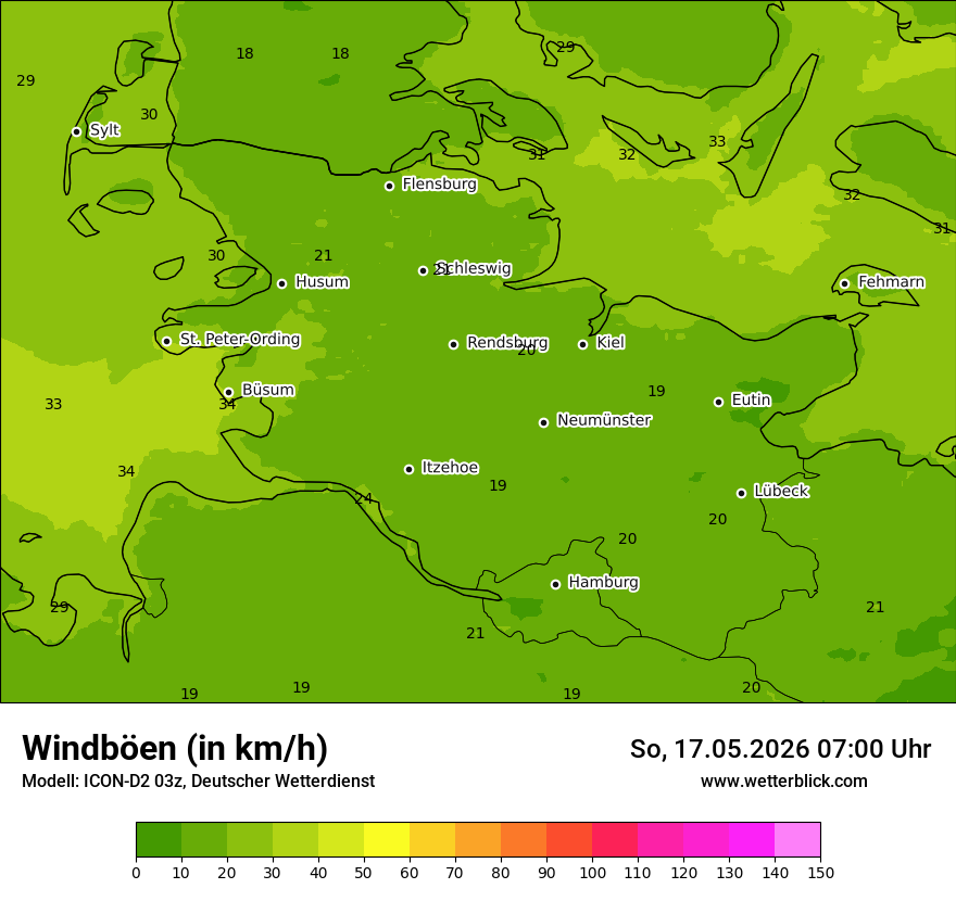 Maximale Windböen