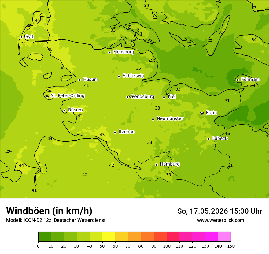 Maximale Windböen