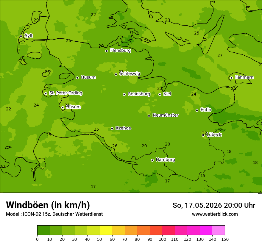 Maximale Windböen