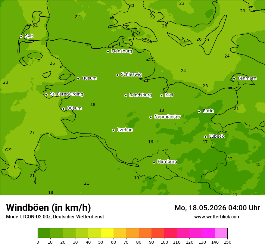 Maximale Windböen
