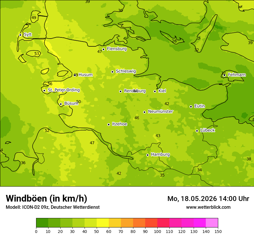 Maximale Windböen