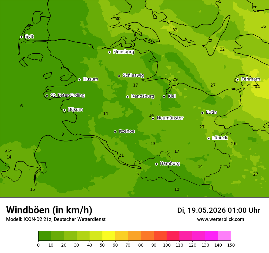 Maximale Windböen