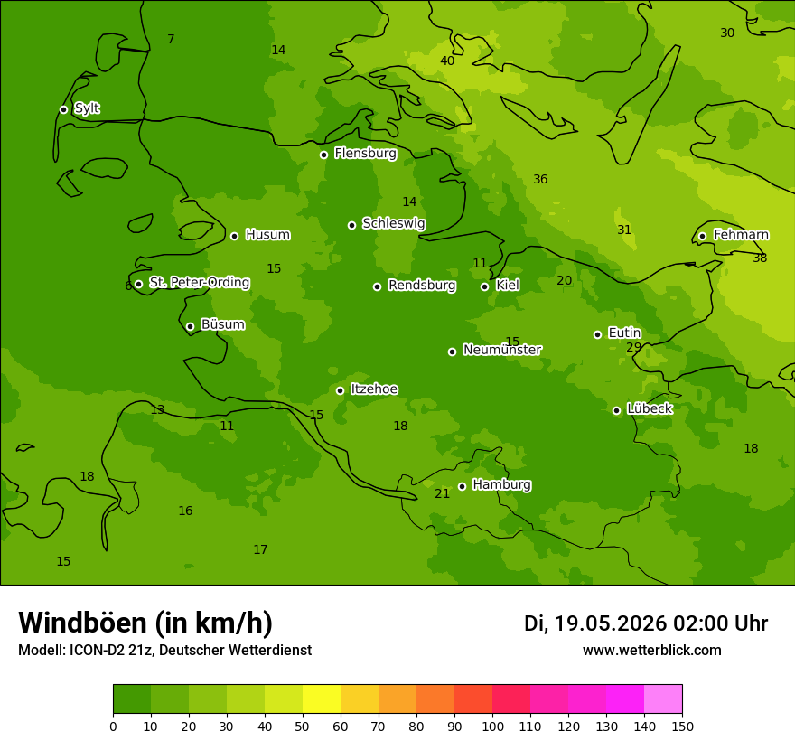 Maximale Windböen