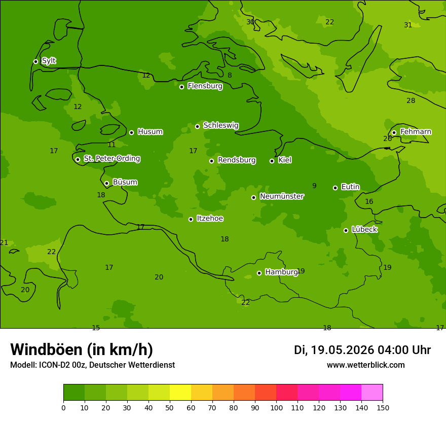 Maximale Windböen