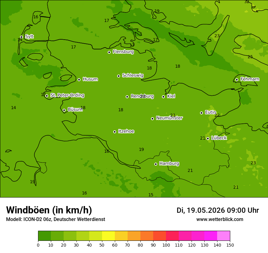 Maximale Windböen